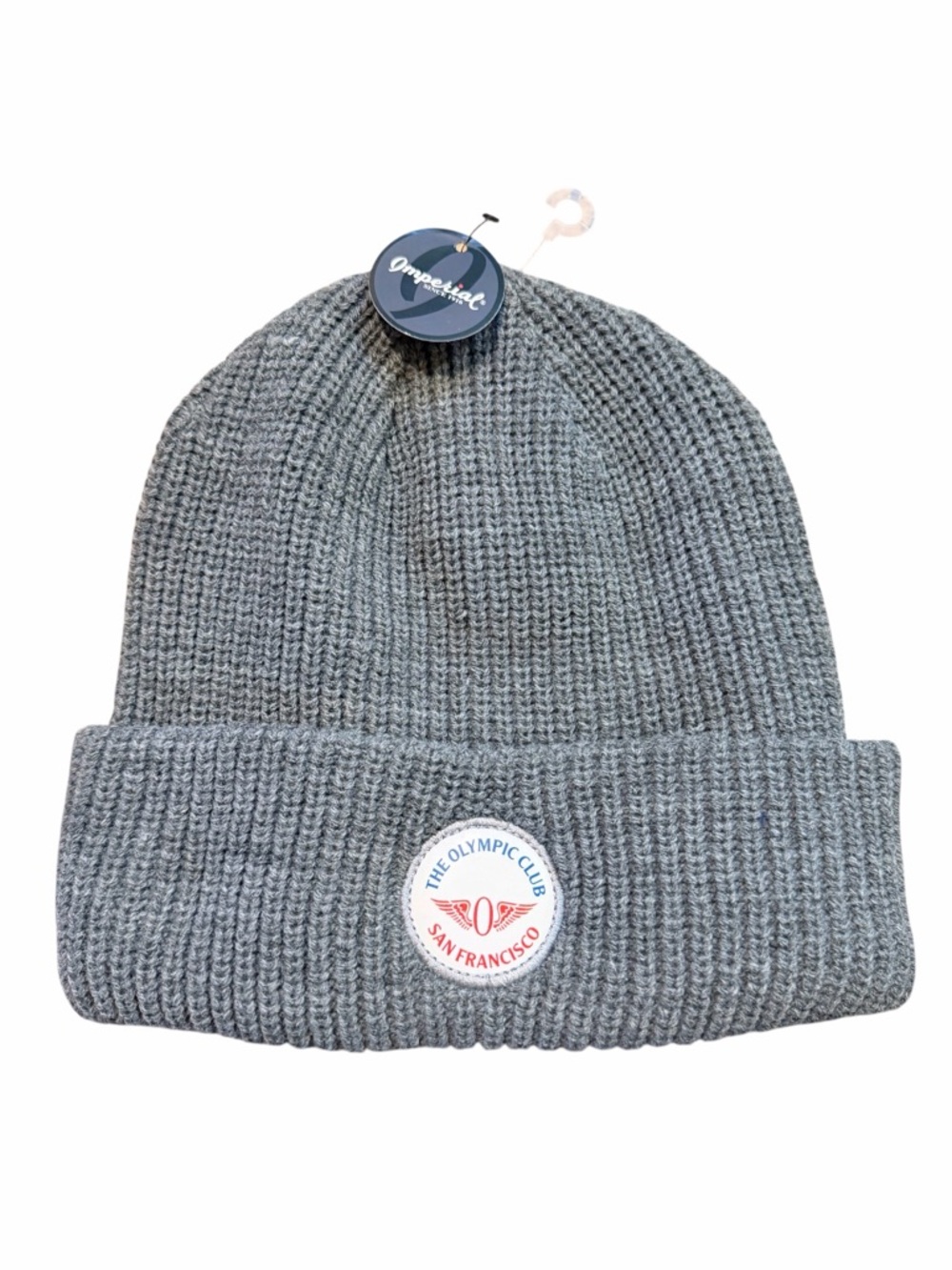 IMPERIAL The Olympic Club San Francisco Gray Cuffed Knit Beanie Hat NWT